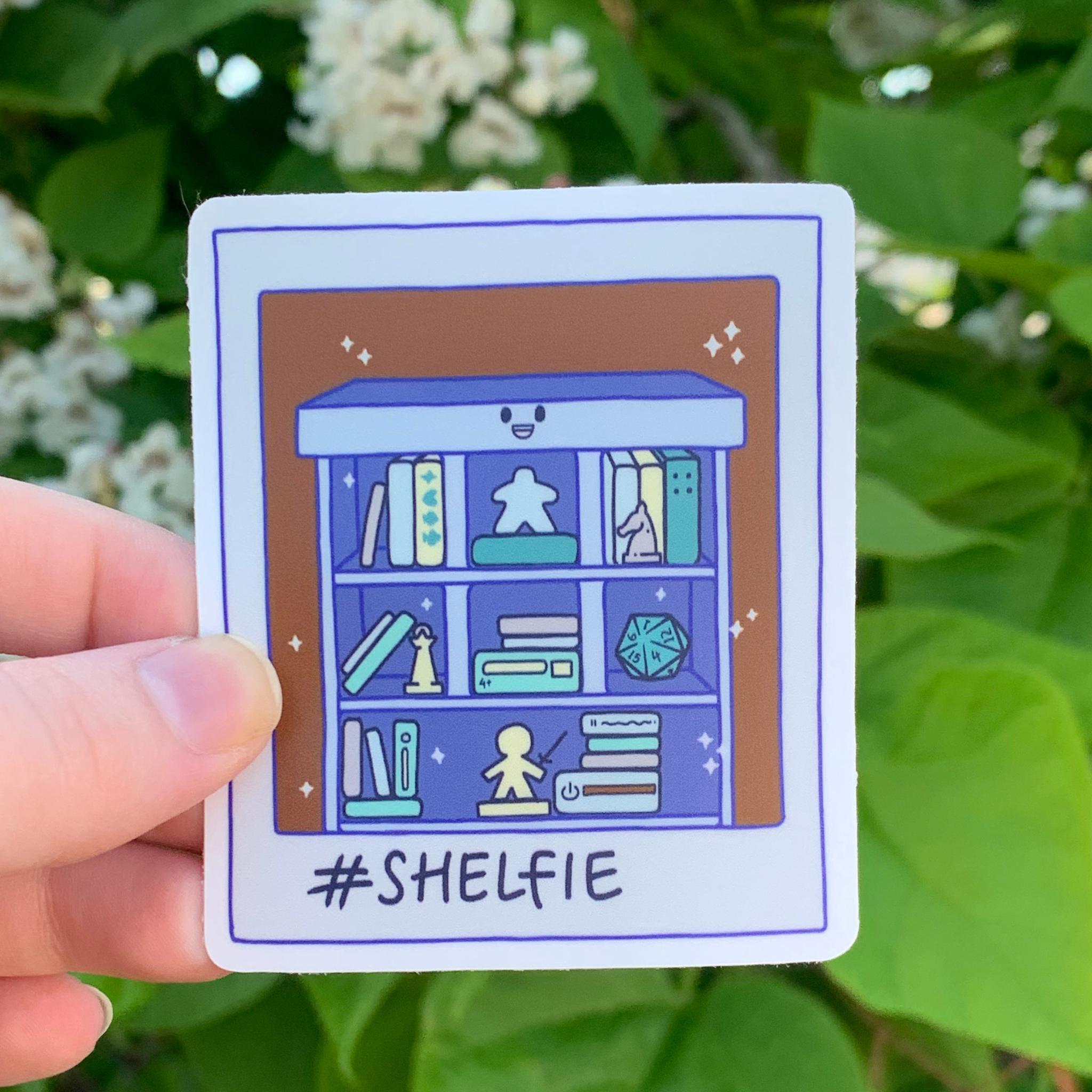 Blue Shelfie Sticker