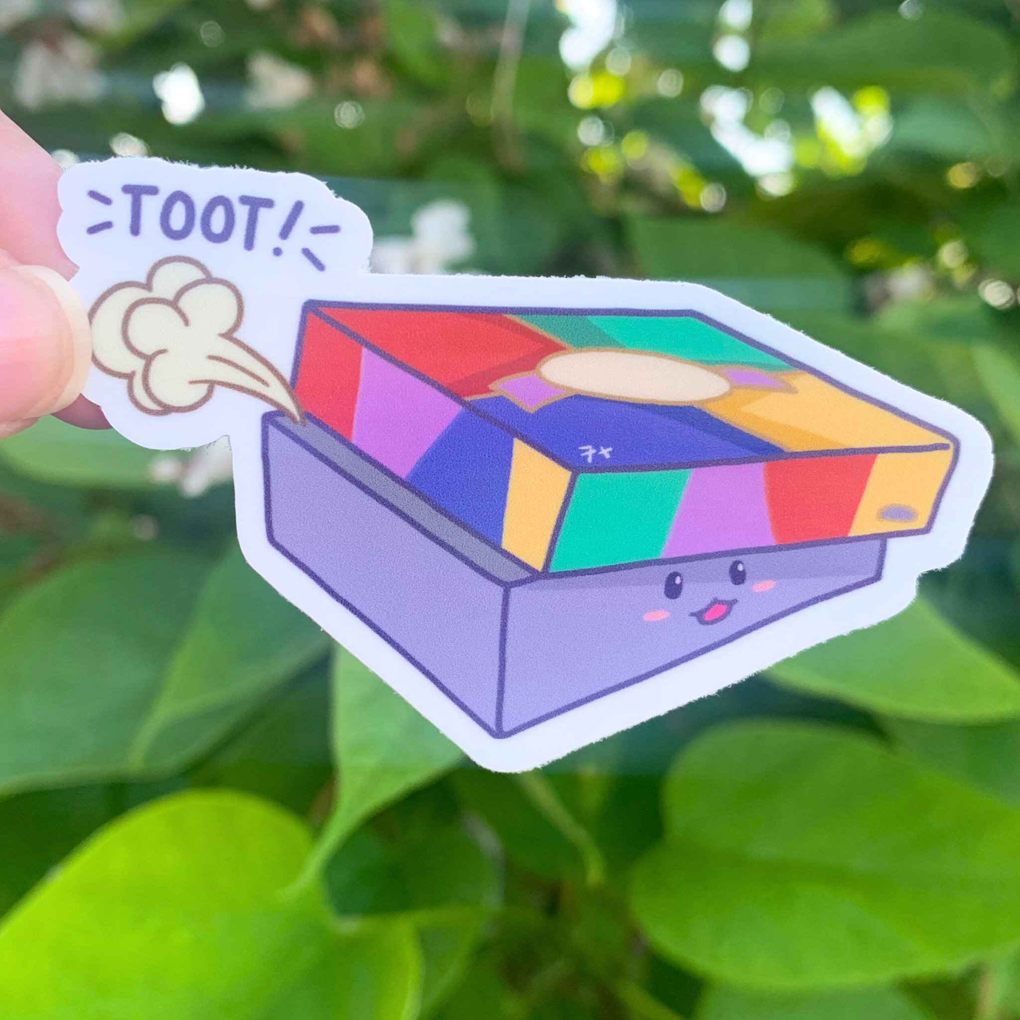 Board Game Box Toot Sticker