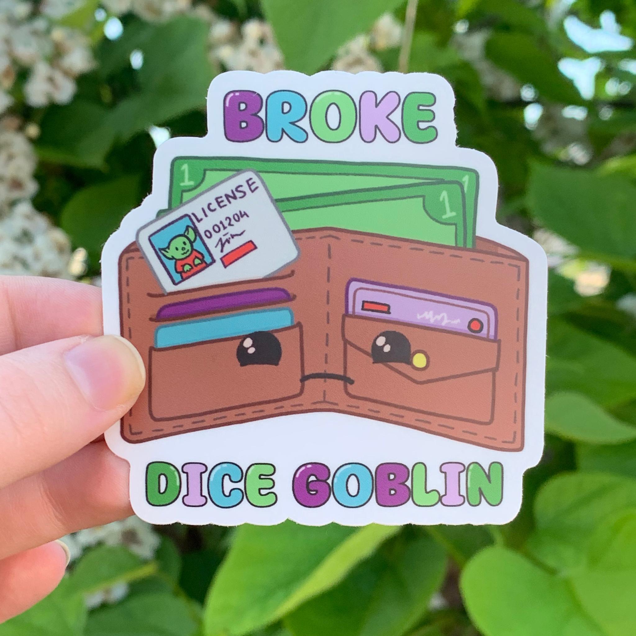 Broke Dice Goblin Sticker