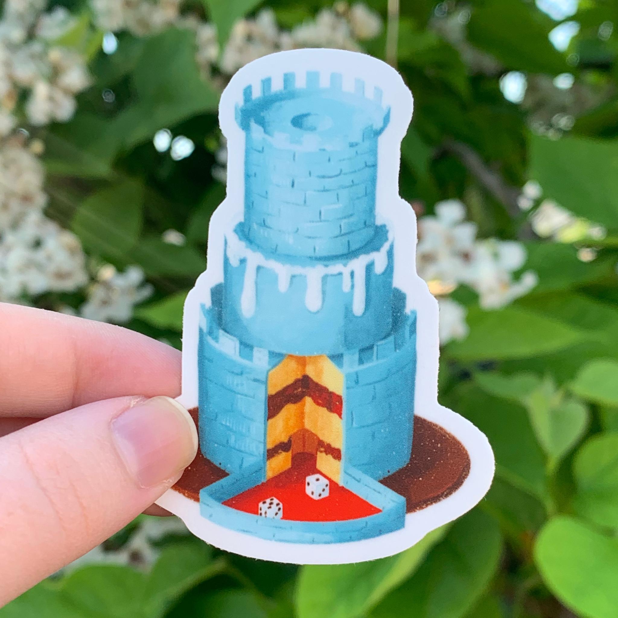 Dice Tower Cake Sticker