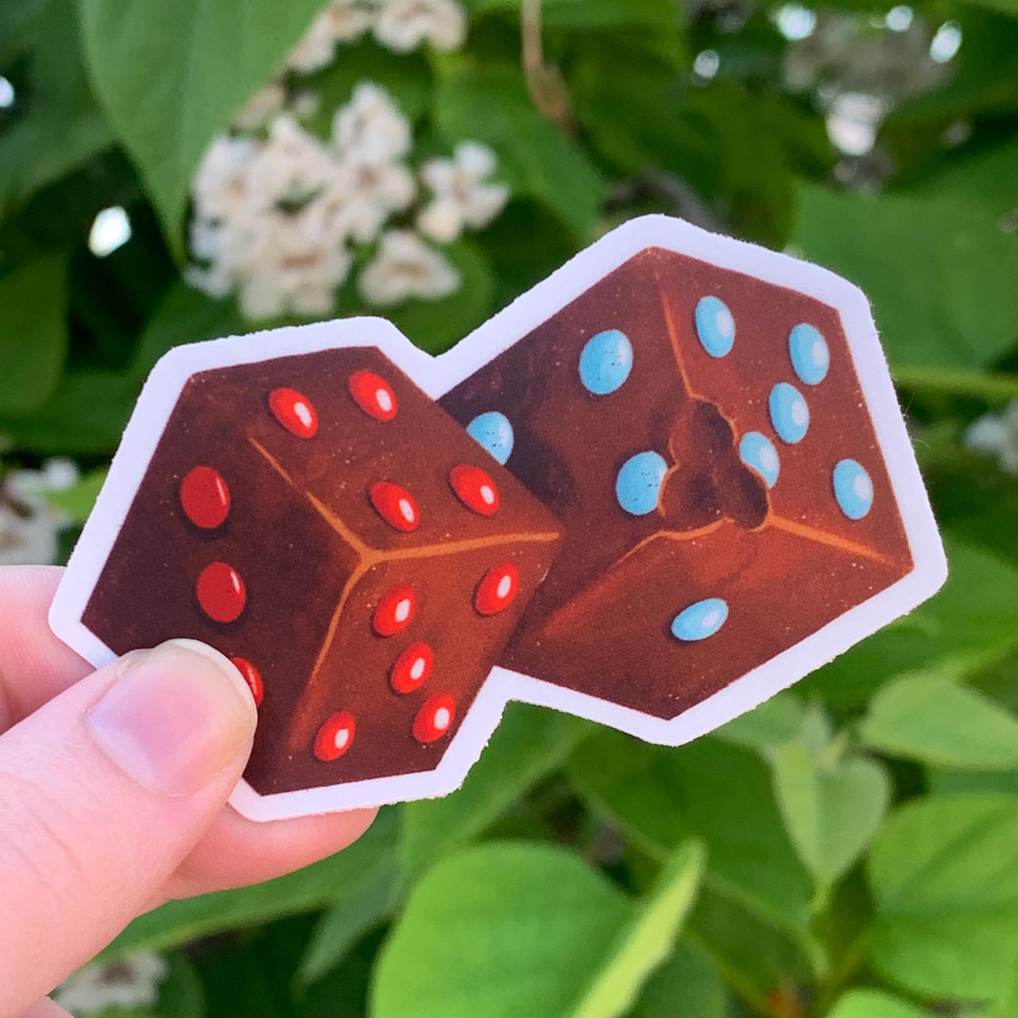Chocolate Dice Sticker