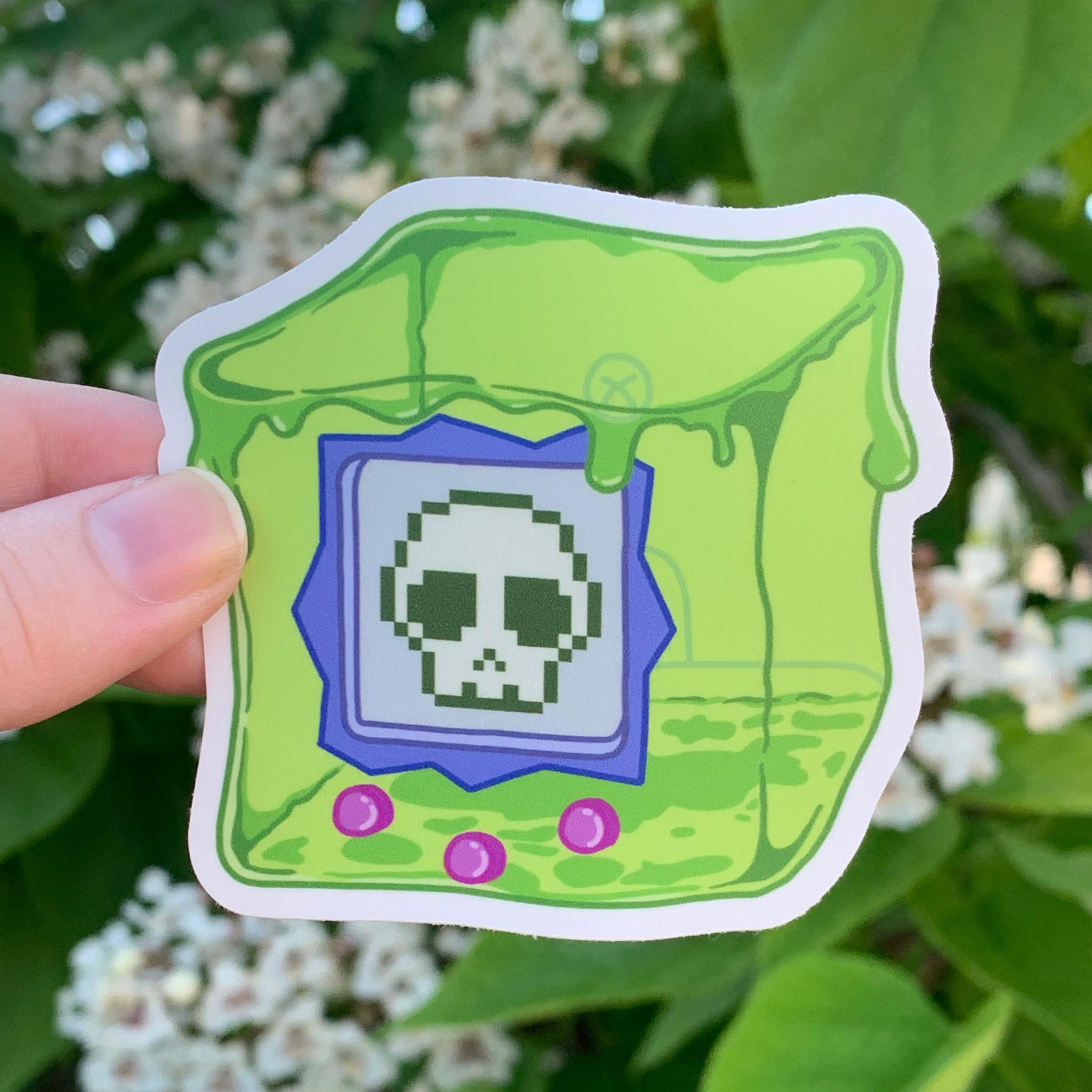 Gelatinous Cube Gotchi Sticker
