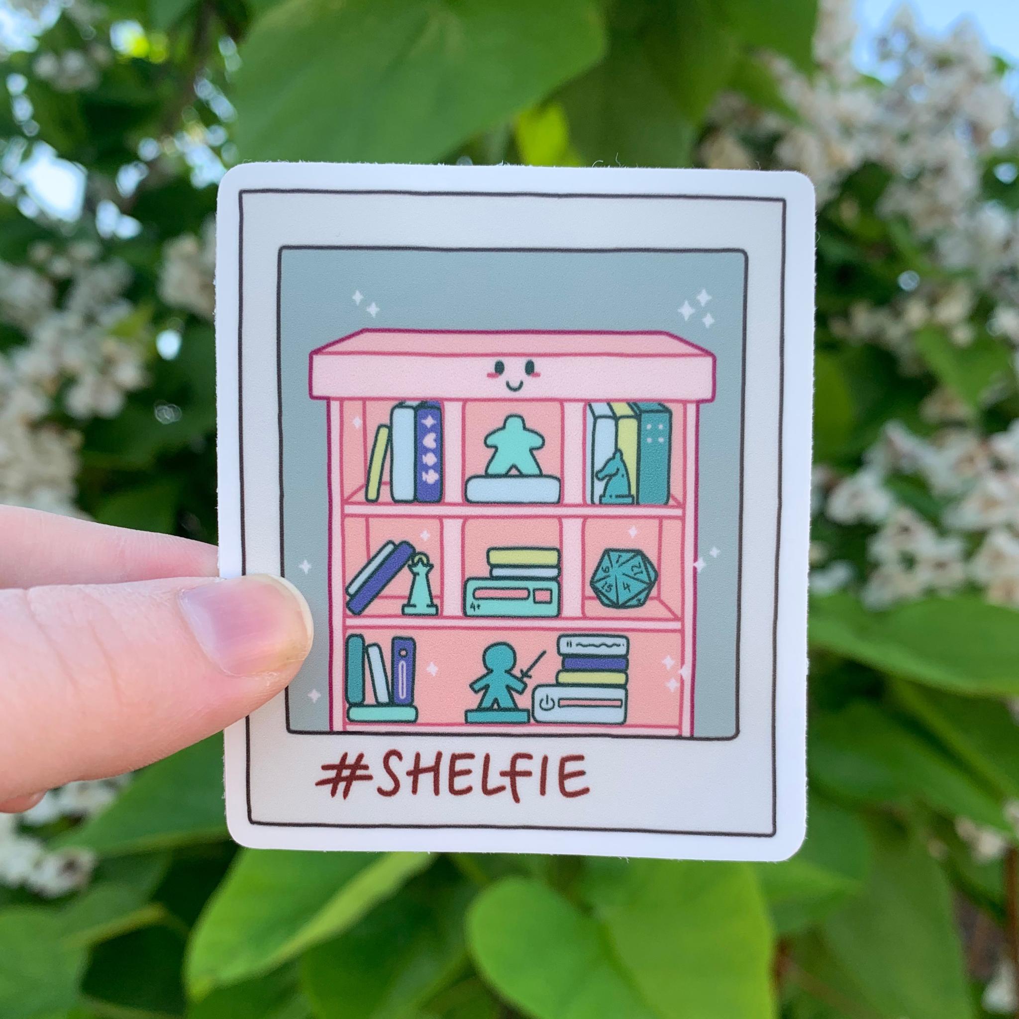 Pink Shelfie Sticker